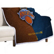 New York Knicks Sherpa Blanket - Basketball Club Nba Basketball Soft Blanket, Warm Blanket