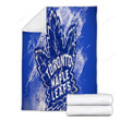 Toronto Maple Leafs Grunge  Cozy Blanket - Canadian Hockey Club Blue  Soft Blanket, Warm Blanket