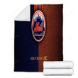 New York Mets American Baseball Club Cozy Blanket - Leather Mlb Soft Blanket, Warm Blanket