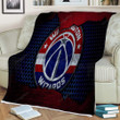 Washington Wizards Sherpa Blanket - Nba Basketball Eastern Conference Soft Blanket, Warm Blanket