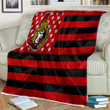 Ottawa Senators Sherpa Blanket - Canadian Hockey Club American Flag Red Black Flag Soft Blanket, Warm Blanket