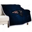 New England Patriots Sherpa Blanket - American Football Club Metal New England Soft Blanket, Warm Blanket