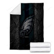 Philadelphia Eagles Black Stone Cozy Blanket - Nfl Nfc  Soft Blanket, Warm Blanket
