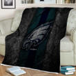 Philadelphia Eagles Black Stone Sherpa Blanket - Nfl Nfc  Soft Blanket, Warm Blanket