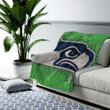 Seattle Seahawks  Cozy Blanket - Light Green Seattle Seahawks  Soft Blanket, Warm Blanket