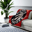 Toronto Raptors Grunge Canadian Basketball Club Cozy Blanket - Red Grunge Paint Splashes  Soft Blanket, Warm Blanket