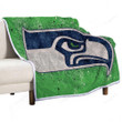 Seattle Seahawks  Sherpa Blanket - Light Green Seattle Seahawks  Soft Blanket, Warm Blanket