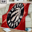 Toronto Raptors Grunge Canadian Basketball Club Sherpa Blanket - Red Grunge Paint Splashes  Soft Blanket, Warm Blanket