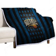 Orlando Magic Flag Sherpa Blanket - Nba Blue Black Metal American Basketball Club Soft Blanket, Warm Blanket