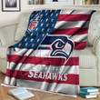 Seahawks  Sherpa Blanket - Flag Seattle Seahawks  Soft Blanket, Warm Blanket