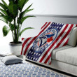 Toronto Blue Jays Cozy Blanket - Silk American Flag Soft Blanket, Warm Blanket