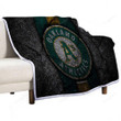 Oakland Athletics Sherpa Blanket - Mlb Baseball Soft Blanket, Warm Blanket