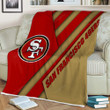 San Francisco 49Ers Sherpa Blanket - Nfc West Nfl Red Brown Abstraction Soft Blanket, Warm Blanket