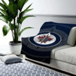 Winnipeg Jets Cozy Blanket - Nhl Hockey Manitoba Soft Blanket, Warm Blanket