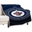 Winnipeg Jets Sherpa Blanket - Nhl Hockey Manitoba Soft Blanket, Warm Blanket