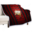 Tampa Bay Buccaneers Flag Sherpa Blanket - Nfl Red Black Metal American Football Team Soft Blanket, Warm Blanket