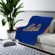 New York Mets Orange Outline Cozy Blanket - Mets  Soft Blanket, Warm Blanket