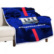 New York Giants Sherpa Blanket - Big Blue Gmen Slogan Soft Blanket, Warm Blanket