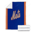 New York Mets Orange Outline Cozy Blanket - Mets  Soft Blanket, Warm Blanket