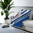 Toronto Blue Jays Cozy Blanket - Mlb Blue Abstraction American Baseball Club Soft Blanket, Warm Blanket