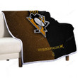 Pittsburgh Penguins Sherpa Blanket - Hc Hockey Team Nhl Leather  Soft Blanket, Warm Blanket