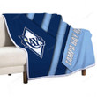 Tampa Bay Rays Sherpa Blanket - Mlb Blue Abstraction American Baseball Club  Soft Blanket, Warm Blanket