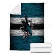 San Jose Sharks Nhl Cozy Blanket - Hockey Club Western Conference Usa Soft Blanket, Warm Blanket