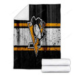 Pittsburgh Penguins Cozy Blanket - Grunge Nhl Hockey Soft Blanket, Warm Blanket