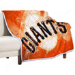 San Francisco Giants Grunge American Baseball Club Sherpa Blanket - Mlb Orange  Soft Blanket, Warm Blanket