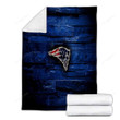 New England Patriots Cozy Blanket - Nfl Blue Wooden American Baseball Team Soft Blanket, Warm Blanket