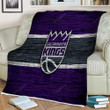 Sacramento Kings Sherpa Blanket - Nba Wooden Basketball Soft Blanket, Warm Blanket