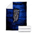 Tampa Bay Lightning Cozy Blanket - Fiery Nhl Blue Wooden  Soft Blanket, Warm Blanket
