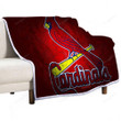 St Louis Cardinals Sherpa Blanket - American Baseball Team Red Stone St Louis Cardinals Soft Blanket, Warm Blanket