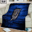 Tampa Bay Lightning Sherpa Blanket - Fiery Nhl Blue Wooden  Soft Blanket, Warm Blanket