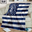 San Diego Padres Sherpa Blanket - American Baseball Club American Flag Blue-White Flag Soft Blanket, Warm Blanket