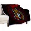 Ottawa Senators Sherpa Blanket - Nhl Hockey Eastern Conference Soft Blanket, Warm Blanket