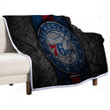 Philadelphia 76Ers Sherpa Blanket - Nba Black Stone Basketball Soft Blanket, Warm Blanket