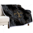 New Orleans Saints Sherpa Blanket - Sport  Soft Blanket, Warm Blanket