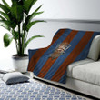 Oklahoma City Thunder Cozy Blanket - American Basketball Club Metal Blue Orange Metal Mesh  Soft Blanket, Warm Blanket