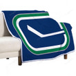 Vancouver Canucks Sherpa Blanket - Hockey Stick Nhl Vancouver Soft Blanket, Warm Blanket