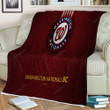 Washington Nationals American Baseball Club Sherpa Blanket - Leather Mlb Washington  Soft Blanket, Warm Blanket