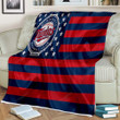Minnesota Twins Sherpa Blanket - American Baseball Club American Flag Blue Red Flag Soft Blanket, Warm Blanket