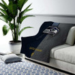 Seattle Seahawks American Football Cozy Blanket - Leather Seattle Washington Soft Blanket, Warm Blanket