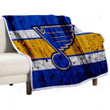 St Louis Blues Sherpa Blanket - Grunge Nhl Hockey Soft Blanket, Warm Blanket