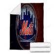 New York Mets Cozy Blanket - American Baseball Team Orange Stone New York Mets Soft Blanket, Warm Blanket