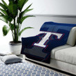 Texas Rangers Cozy Blanket - Baseball Blue Mlb Soft Blanket, Warm Blanket