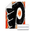 Philadelphia Flyers Grunge  Cozy Blanket - American Hockey Club Orange  Soft Blanket, Warm Blanket