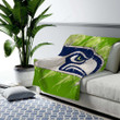 Seattle Seahawks Cozy Blanket - Grunge American Football Team  Soft Blanket, Warm Blanket