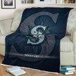 Seattle Mariners Sherpa Blanket - Mlb Baseball  Soft Blanket, Warm Blanket