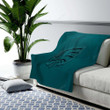 Philadelphia Eagles Cozy Blanket - American Football Club 3D Blue  Soft Blanket, Warm Blanket
